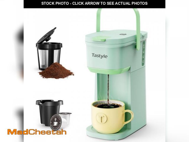 Lot 74-12313690 - Tastyle Single Serve One Cup Coffee Maker, for K Cups and Grounds, Mini Coffee Maker with Portable H...