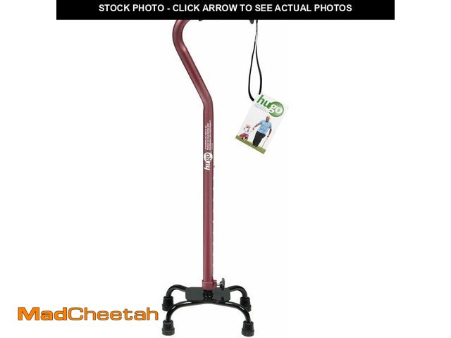 Lot 74-13042142 - Hugo Adjustable Quad Walking Cane, Rose - UNUSED