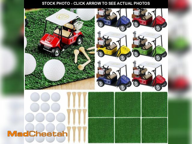 Lot 74-12712272 - Gemscream 42 Pcs Golf Table Centerpiece Decorations with Practice Ball Cart Toy for Sport Themed sup...