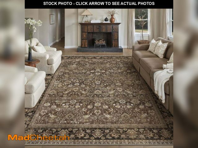 Lot 74-12837214 - BERTHMEER 5'x7' Vintage Brown Area Rugs for Living Room Bedroom Dining Room Farmhouse Traditional Or...