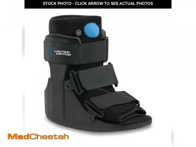 Lot 74-12314540 - United Ortho USA14115 Short Air Cam Walker Fracture Boot, Medium, Black - USED
