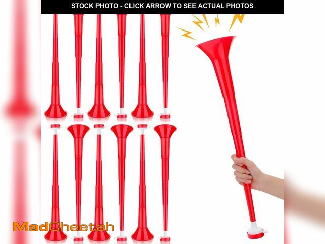 Lot 74-13716373 - Kathfly 12 Pcs Vuvuzelas Stadium Soccer Horn 28 Inch Collapsible Hockey Blow Stadium Noise Maker Lou...