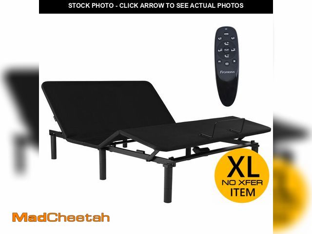 Lot 74-12800233 - (MISSING LEGS,REMOTE,OUTLET PLU,HARDWARE) Queen Adjustable Bed Frame Base,  No Tools Assembly - USED