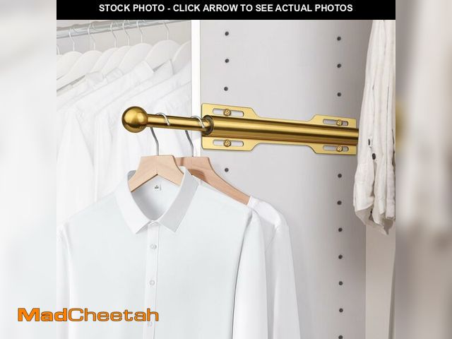 Lot 74-13624753 - FIRJOY 12" Valet Rod for Closet Pull Out (1 Pack, Brushed Gold) - USED