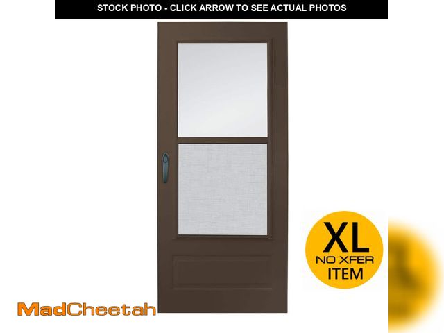 Lot 74-13770353 - (MISSING HARDWARE KIT) Andersen 200 Series 36 in. x 80 in. Bronze Universal 3/4 Light Mid-View Alumi...