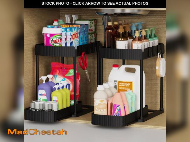 Lot 74-11558116 - Ukeetap 2 Pack Multi-Purpose Pull-Out Storage Organizers, Under Sink Organizers and Storage for Bath...
