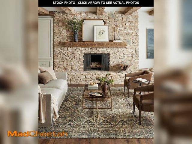 Lot 74-12030409 - Loloi Magnolia Home by Joanna Gaines Banks Collection BAN-05 Spice/Blue 2'-6" x 9'-6", .13" Pile Hei...
