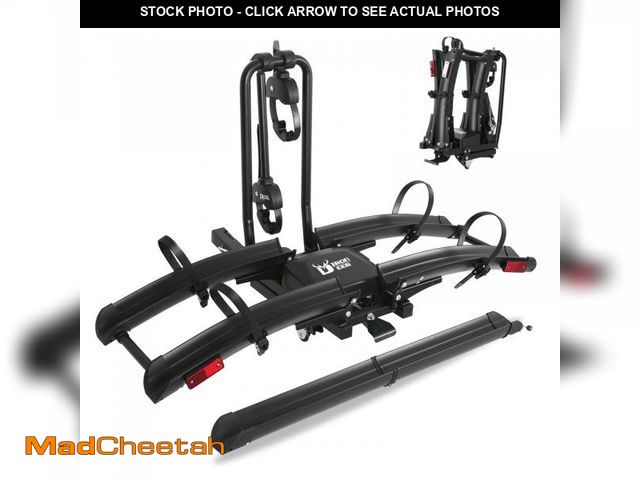 Lot 74-12243105 - Iron Pro 200lbs EBike Rack with Ramp for 2 E-Bikes, Hitch Bike Rack for Cars SUVs Trucks, Foldable T...