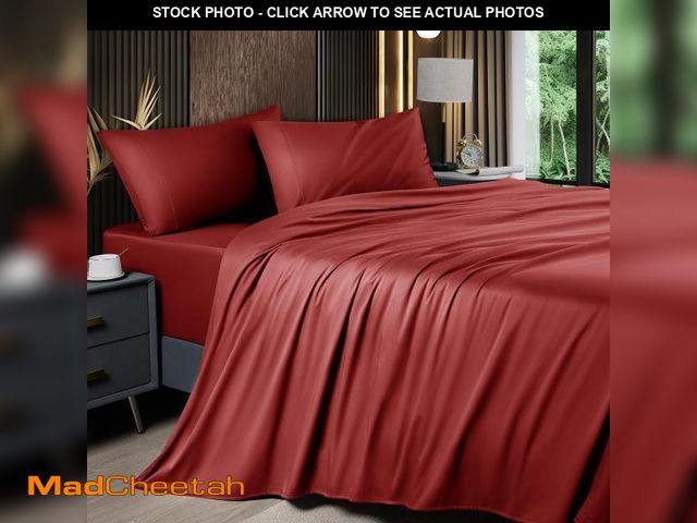 Lot 74-12120826 - Shilucheng 4 Piece Queen Sheet Sets, Cooling Sheets, Blend Rayon Derived from Bamboo, Deep Pocket Up...