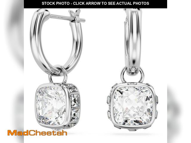 Lot 74-14213986 - Swarovski Chroma Drop Earrings, Faceted Clear Stones in a Rhodium Finished Setting, Part of the Swar...