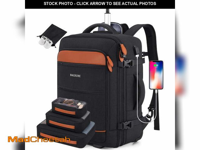 Lot 74-14086083 - UKEIN Rolling Backpack for Adults Backpack with Wheels with USB Charging Port &amp; Combination Lock...