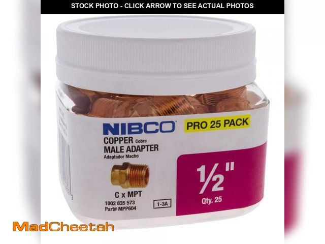 Lot 74-12259973 - (MISSING 8 ) Everbilt 604 1/2 in. x 1/2 in. Wrot Copper Cup X MIP Adapter Pro Pack (17-Pack) (missin...