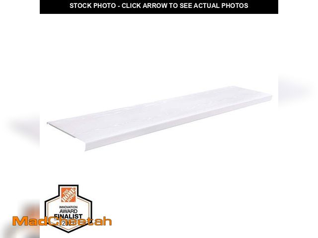 Lot 74-14356035 - Everbilt 4 ft. x 12 in. Decorative Shelf Cover - White - UNUSED