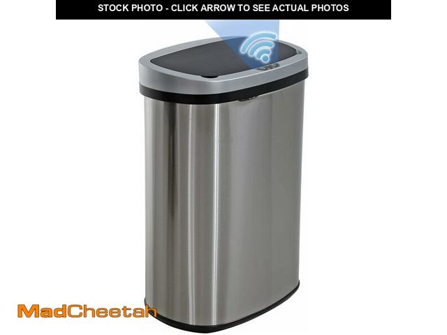 Lot 74-14250612 - BestOffice | 13 Gallon Trash Can with Lid | Automatic Touchless Garbage Can | Odor Control | Modern ...