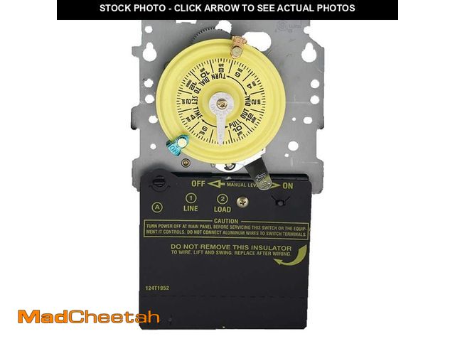 Lot 74-12692488 - Intermatic T100 Series 40 Amp 24-Hour Mechanical Mechanism with Single Pole Single Throw switching 1...