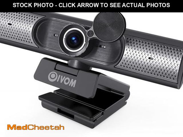 Lot 74-12330037 - Oivom Webcam With Microphone and Speaker, 1080P Web Camera for Desktop Computer Laptop, USB With Phy...