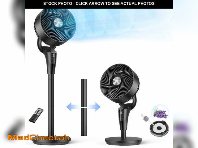 Lot 74-14368911 - DREO Pedestal Fans for Home, 20dB Ultra Quiet, 2-in-1 Table Floor Fan, 29.2 ft/s Hyperfast Airflow, ...