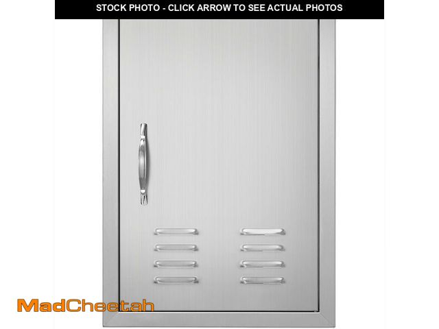 Lot 74-12633425 - VEVOR BBQ Access Door, 17W x 24H Inch Single Outdoor Kitchen Door, Stainless Steel Flush Mount Door,...