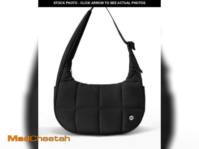 Lot 74-12333542 - WESTBRONCO Small Puffer Crescent Shoulder Bag for Women, Nylon Quilted Shoulder Purses, Puffy Handba...