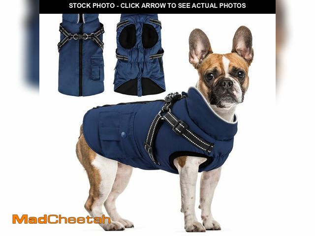 Lot 74-12971354 - Dog Winter Coat with Harness Built-in | Waterproof Dog Jacket with Zipper &amp; Fleece Lining | Refl...