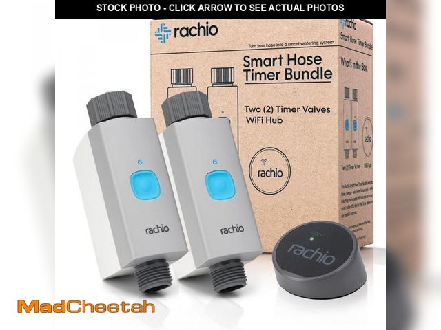 Lot 74-11983151 - Rachio Smart Hose Timer (2 Valves + 1 WiFi Hub) Ã¢â¬â App-Controlled Outdoor Faucet Timer, Quick ...