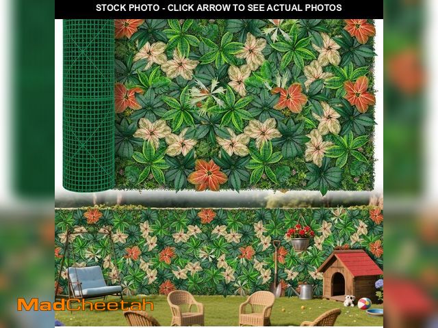 Lot 74-12807513 - Grooy 40"x20" Artificial Grass Wall, 8PCS Boxwood Panels, Greenery Backdrop Wall with UV-Anti, Fake ...