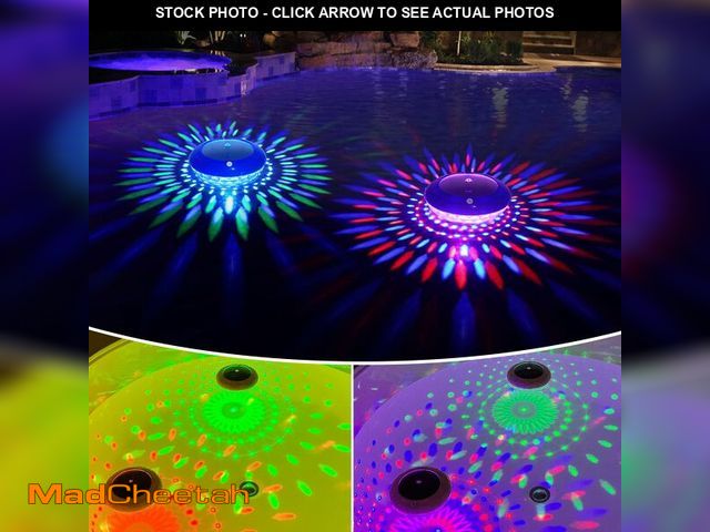 Lot 74-12602764 - FirstE Solar Floating Pool Lights, RGB Color Changing Pool Floating Light, IP68 Waterproof LED Solar...