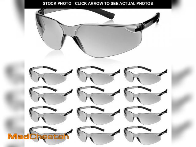 Lot 74-11555699 - Queekay 12 Pack Safety Glasses Bulk Impact UV Scratch Glasses Protective Eyewear for Men Women Adole...