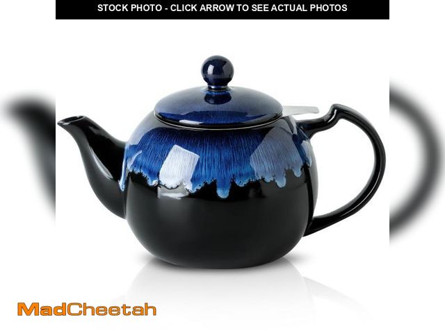 Lot 74-12308965 - *SEE DETAILS* KOOV Tea Pot with Infuser for Loose Tea, 34 ounce Ceramic Teapot with Infuser, Enough ...