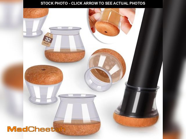 Lot 74-12324772 - Chair Leg Floor Protectors Chair Leg Protectors for Hardwood Floors Felt Silicone Caps Strengthen Bo...