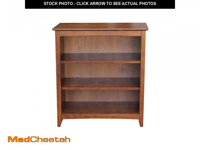 Lot 74-12362349 - IC International Concepts Shaker Bookcase 36" H Solid Sturdy Real Parawood Furniture, Eco-Friendly, ...