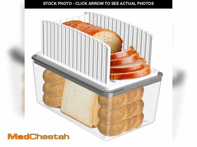 Lot 74-14061222 - Kiss Core Upgrade Bread Slicer for Homemade Bread with Bread Box, Bread Slicing Guide Adjustable Wid...