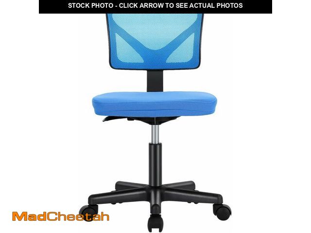 Lot 74-13382578 - Sweetcrispy Office Chair, Ergonomic Low-Back Mesh Rolling Work Swivel Chairs with Wheels, Armless Co...