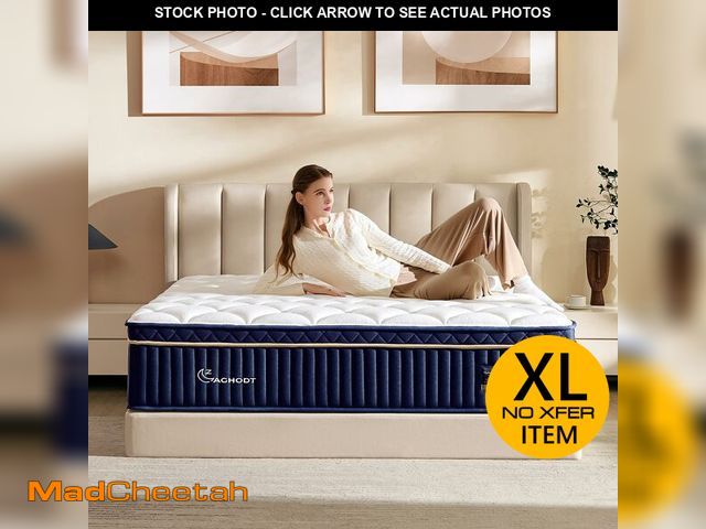 Lot 74-12688825 - King Mattress, 12 Inch King Size Hybrid Mattress in a Box, Medium Firm Memory Foam mattress, with In...