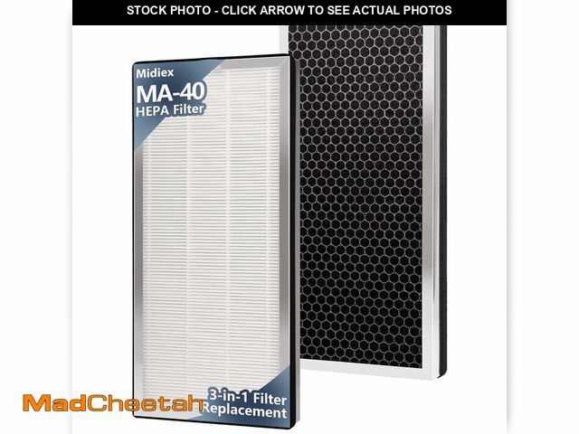 Lot 74-12714788 - Midiex Air MA-40 Replacement Filter Compatible with Medify MA-40 Air Purifier, 3-in-1 High-Efficienc...
