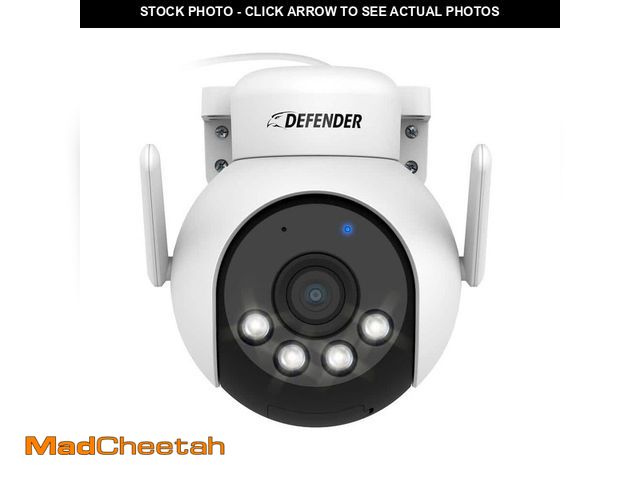 Lot 74-12871843 - Defender AI Powered 4K Everwatch PTZ 360ÃÂ° Wi-Fi Plug-in Power Security Camera - UNUSED