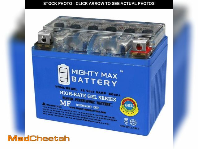 Lot 74-14478505 - Mighty Max Battery YTX4L-BS Gel Battery for ATV Quad Dirt/Pit Bike 50/70/110/125 CC Brand Product - ...