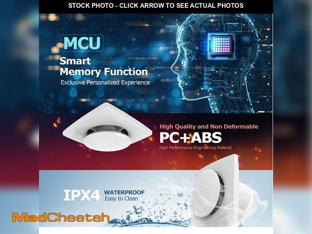 Lot 74-12698604 - Bathroom Exhaust Fan with Remote, 2 Way 6 Speed Upgraded Powerful Low Noise Vent Fan 3000RPM DC Moto...