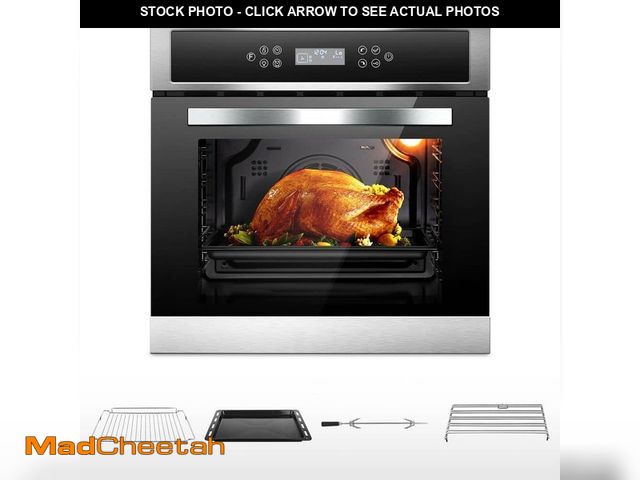 Lot 74-14593404 - amzchef 24 in. 2.5 cu. ft. Single Electric Convection Thermal Wall Oven with 11 Functions in Stainle...