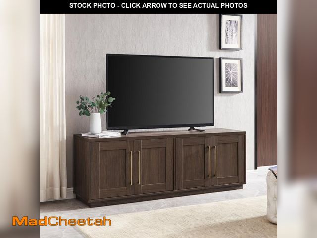 Lot 74-12106509 - Tillman Rectangular TV Stand for TV's up to 80 in Alder Brown - Hudson &amp; Canal TV1636 - UNUSED