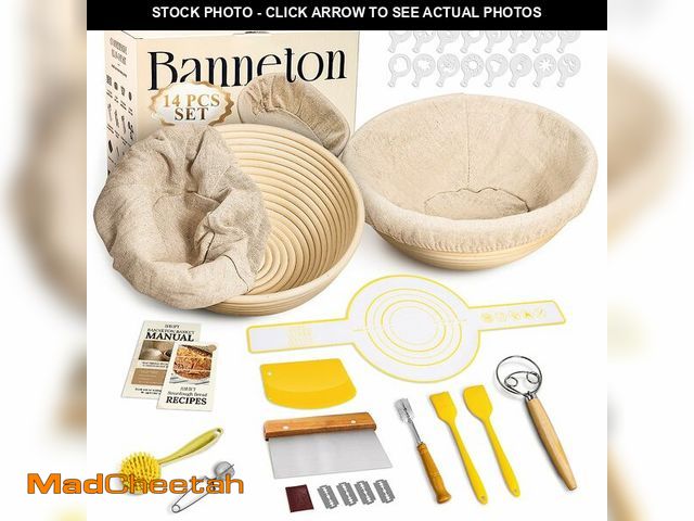 Lot 74-14264954 - BAVIFY Sourdough Starter Kit, Banneton Bread Proofing Baskets Set, Sourdough Bread Baking Supplies M...