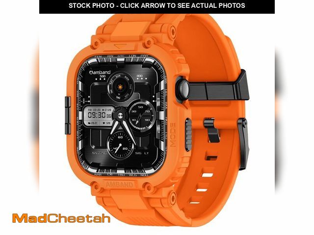 Lot 74-12698041 - amBand Bands Case Compatible with Apple Watch Series 11/10 46mm for Men, M1 Sport Rugged Heavy Duty ...