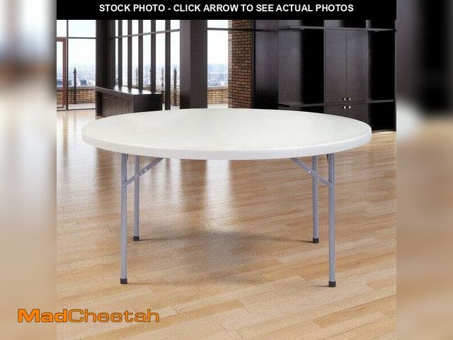 Lot 74-13071694 - NPS BT60R 60" Heavy Duty Round Folding Table, Gray - UNUSED