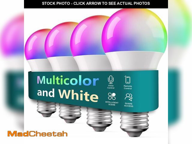 Lot 74-12678231 - TREATLIFE Smart Light Bulbs 4 Pack, UL Certified 2.4GHz Color Changing Light Bulb, Works with Alexa ...