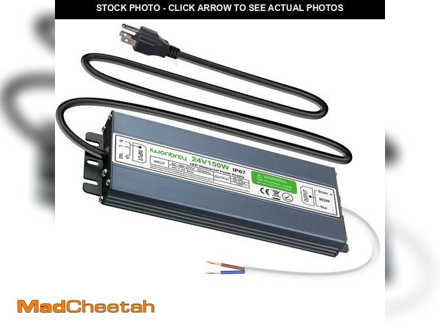 Lot 74-13951675 - LED Driver 150 Watts Waterproof IP67 Ultra Thin 0.7in 24V DC Output Low Voltage Transformer Outdoor ...
