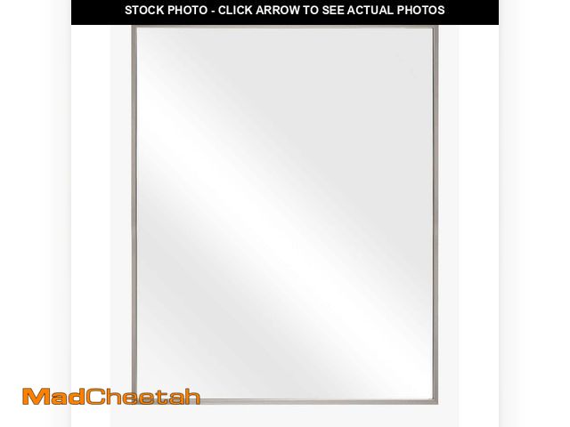 Lot 74-14112226 - Glacier Bay 22.2 in. W x 27.7 in. H Rectangular Polystyrene Framed Wall Bathroom Vanity Mirror in Br...