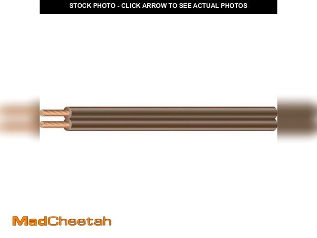 Lot 74-12872324 - (SET OF 3) Southwire 100 ft. 18/2 Brown Stranded CU SPT-1 Lamp Wire - USED