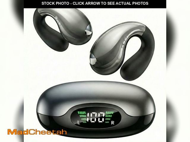 Lot 74-14295310 - Boytond Ultra Open Ear Earbuds, Comfort Clip On Earbuds, Wireless Bone Conduction Headphones with Bl...