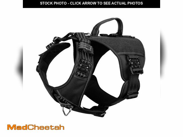 Lot 74-14148720 - ICEFANG GN8 Tactical Dog Harness with 4X Metal Buckles for Large Sized Dogs,Reflective in Training W...