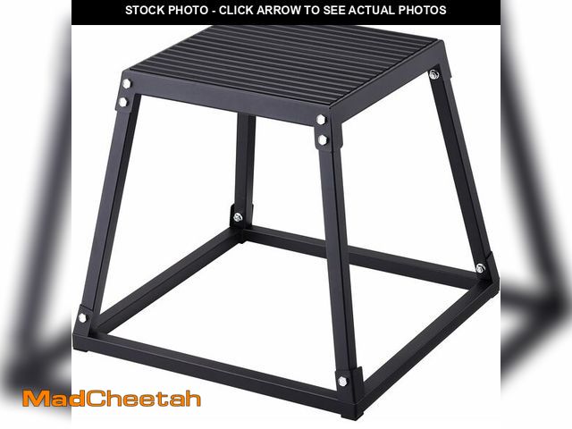 Lot 74-13042493 - VEVOR Plyometric Jump Box, 18 Inch Plyo Box, Steel Plyometric Platform and Jumping Agility Box, Anti...